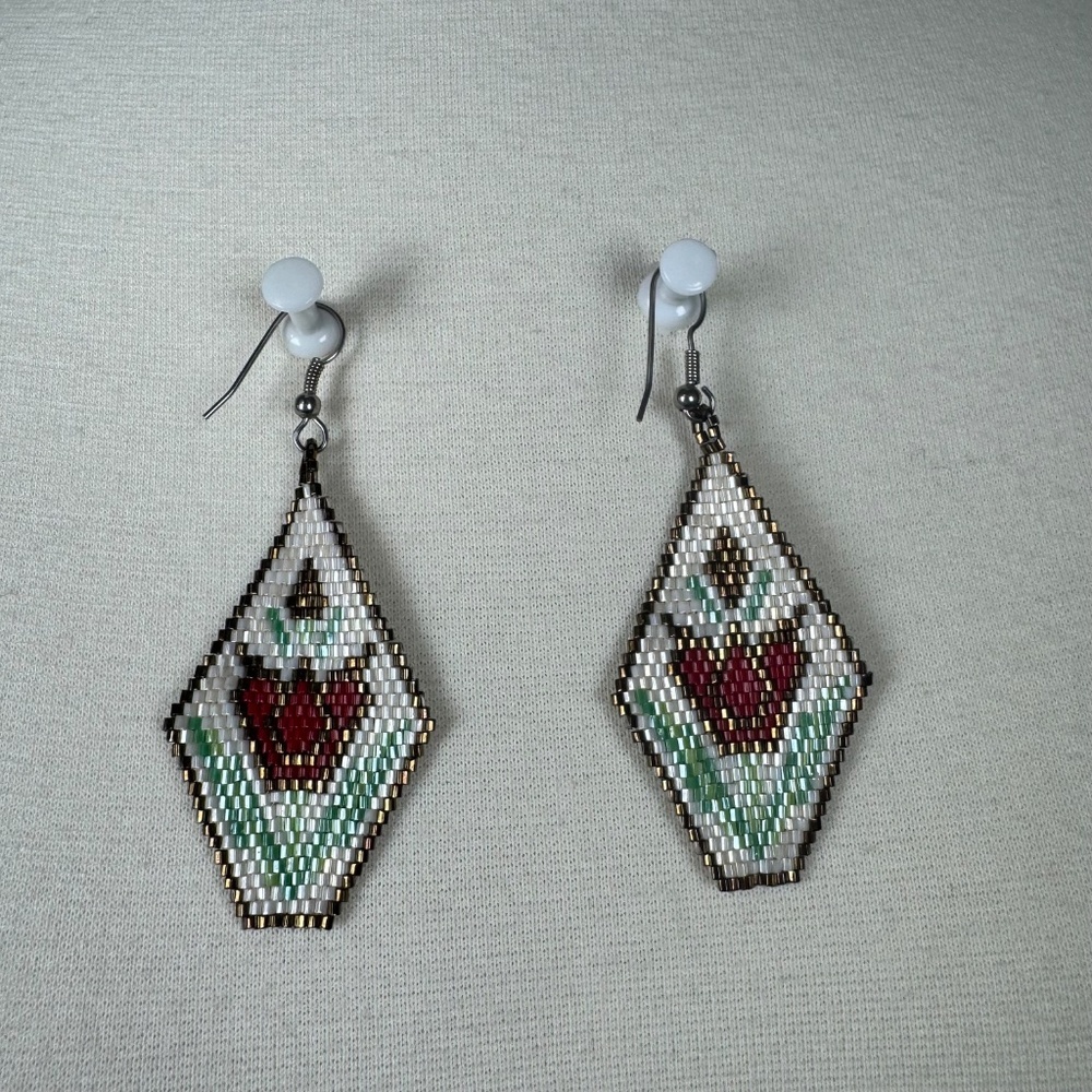 Geometric Beaded Earrings Set - Multicolor - Picture 2 of 9